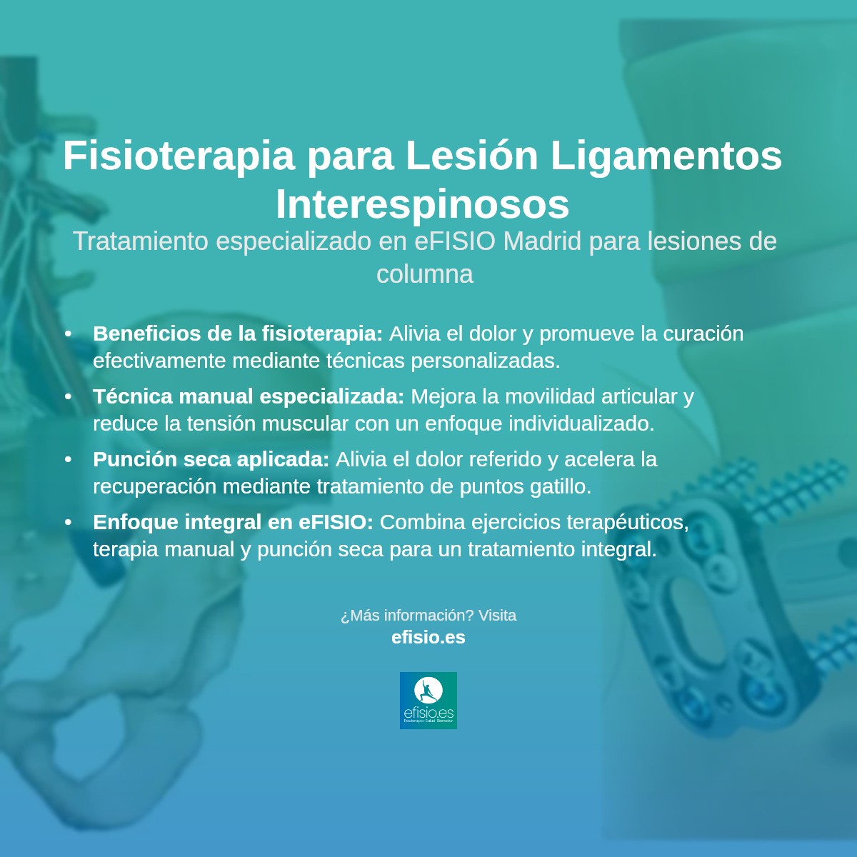 Imagen resumen sobre Lesión de Ligamentos Interespinosos (Columna)