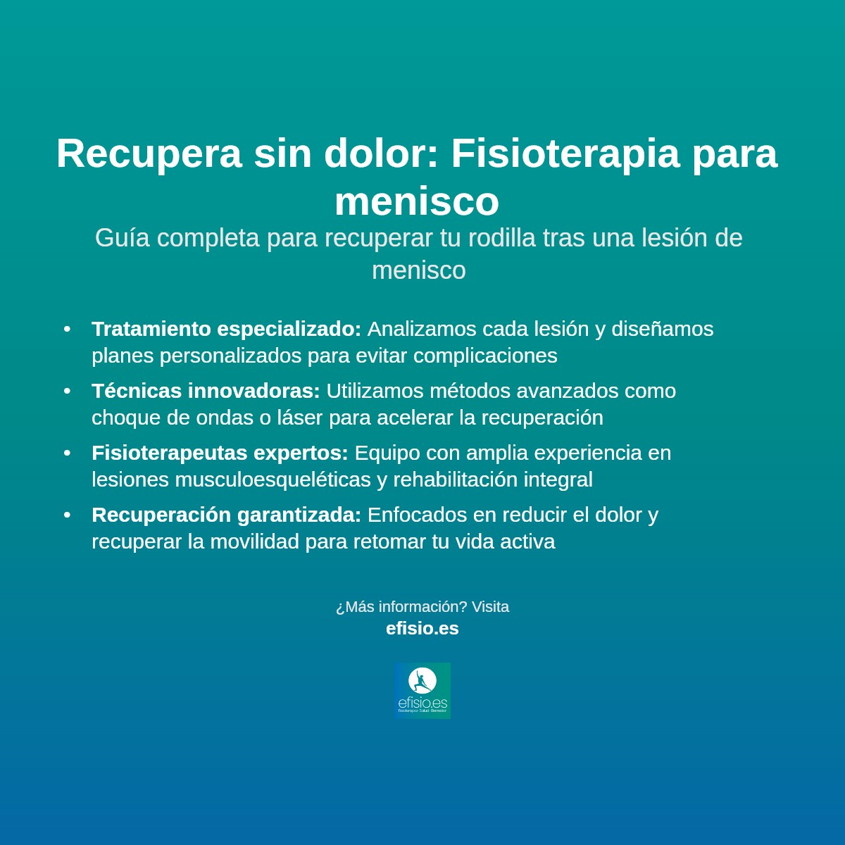 Imagen resumen sobre Lesión de menisco