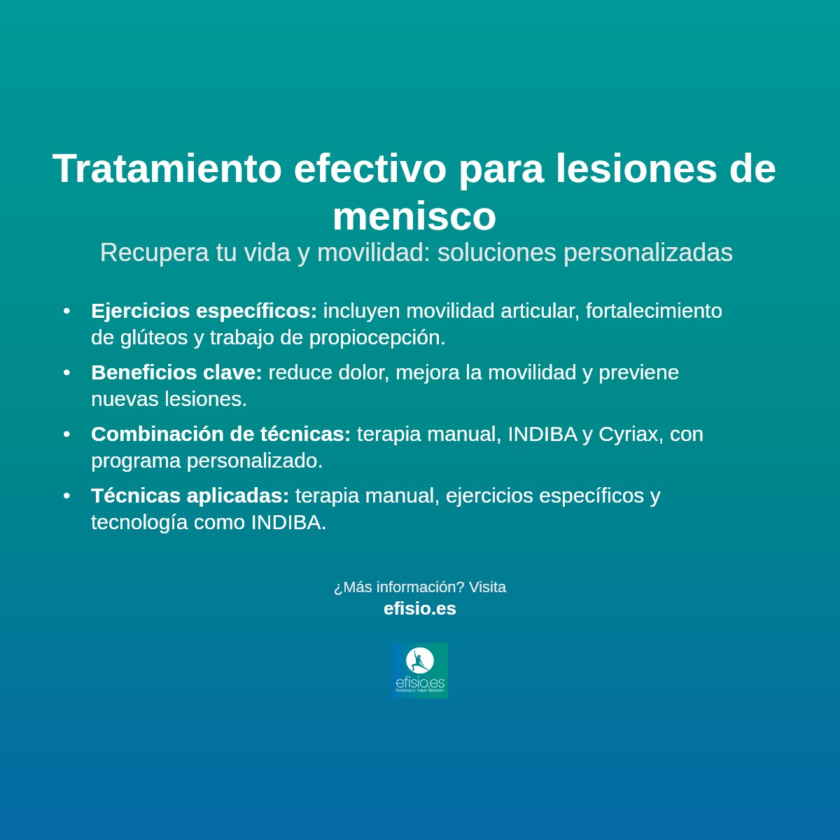 Imagen resumen sobre Lesión de Meniscos