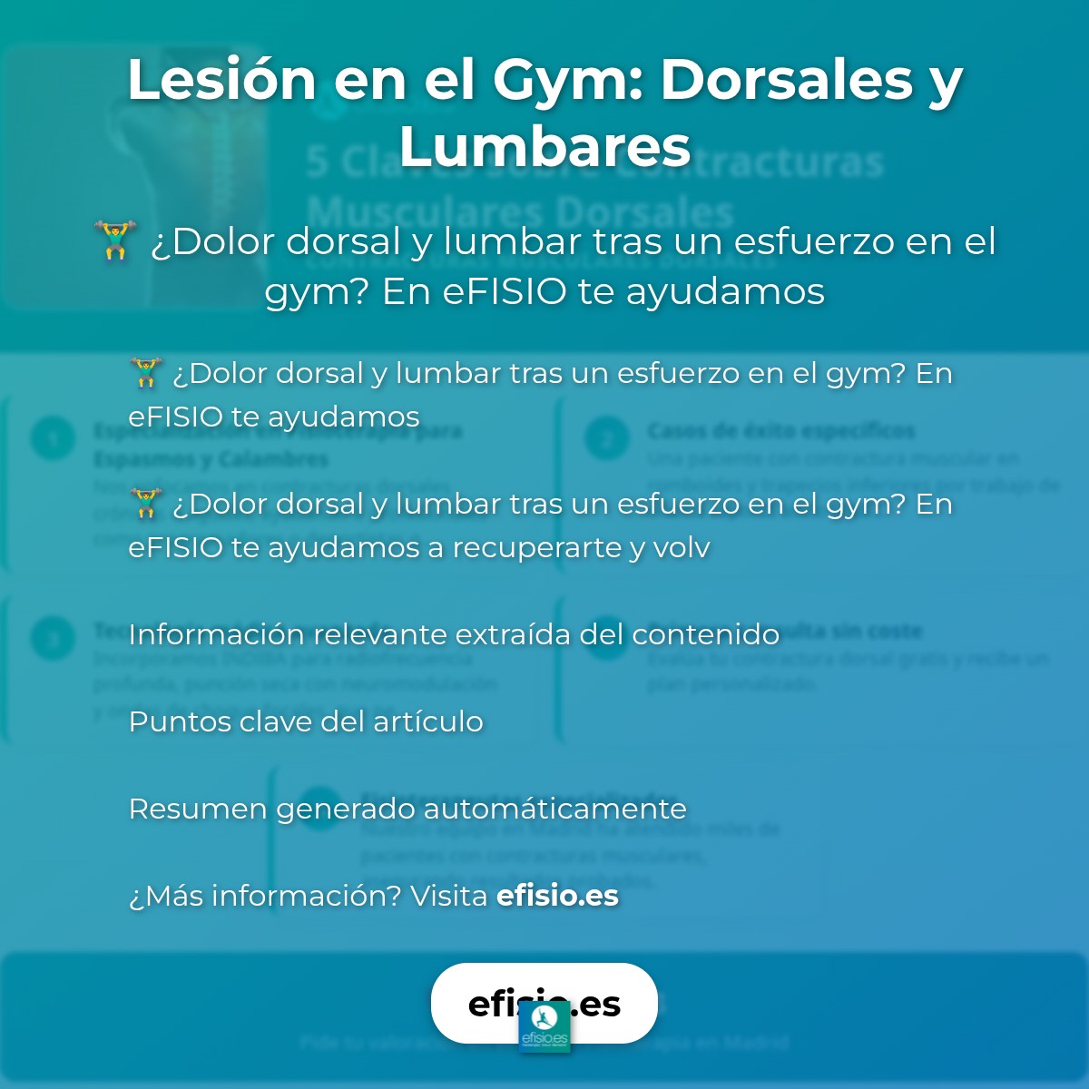 Lesión en el Gym: Dorsales y Lumbares