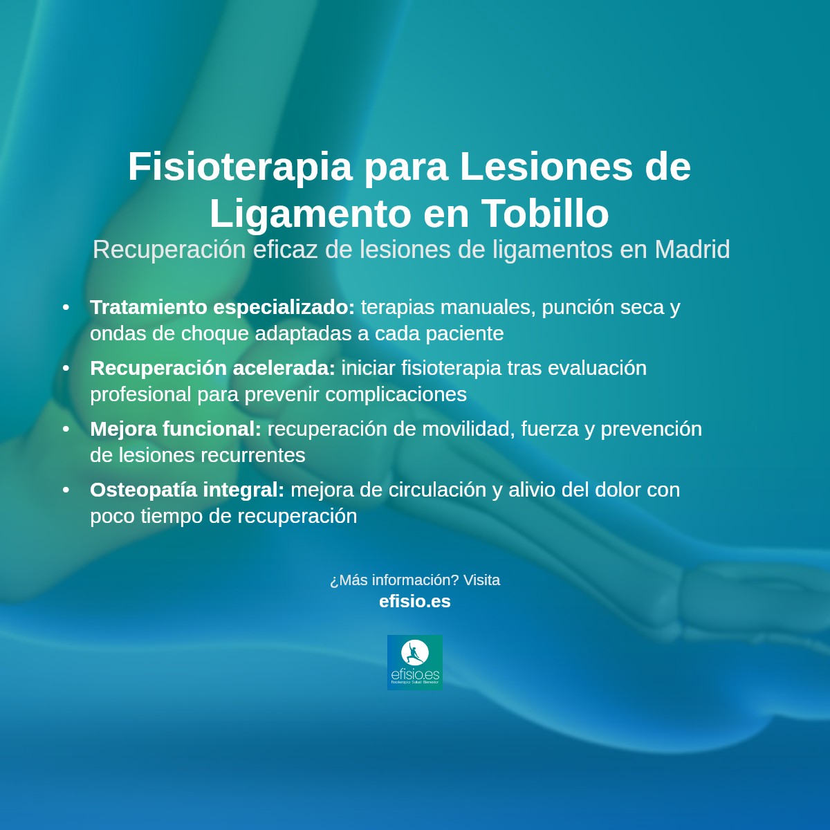 Imagen resumen sobre Lesiones de los Ligamentos del Tobillo