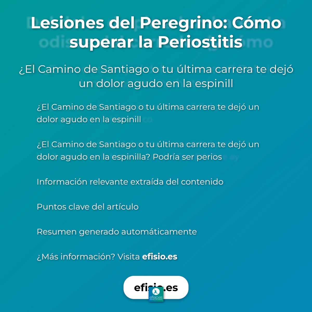 Lesiones del Peregrino: Cómo superar la Periostitis