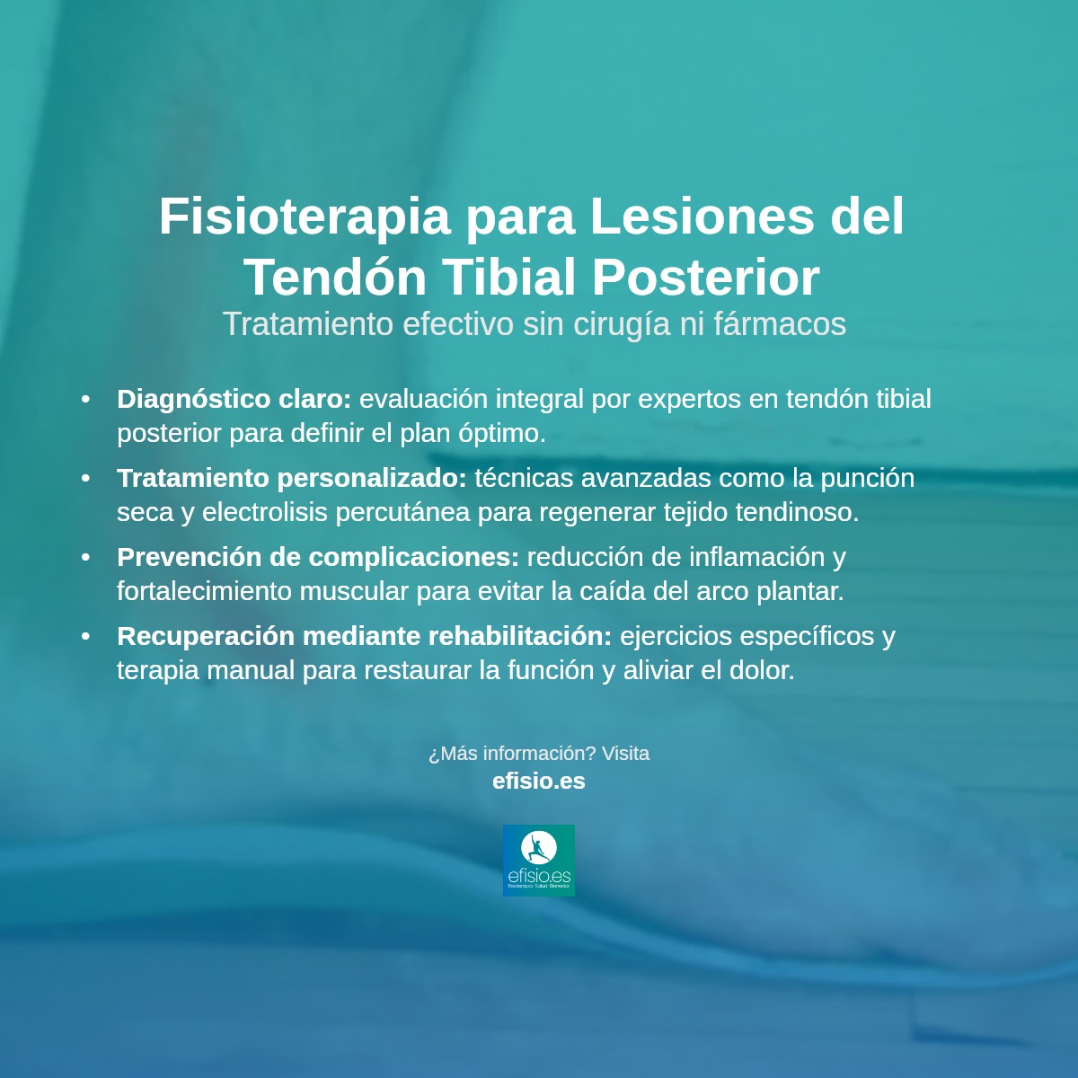 Imagen resumen sobre Lesiones del Tendón Tibial Posterior