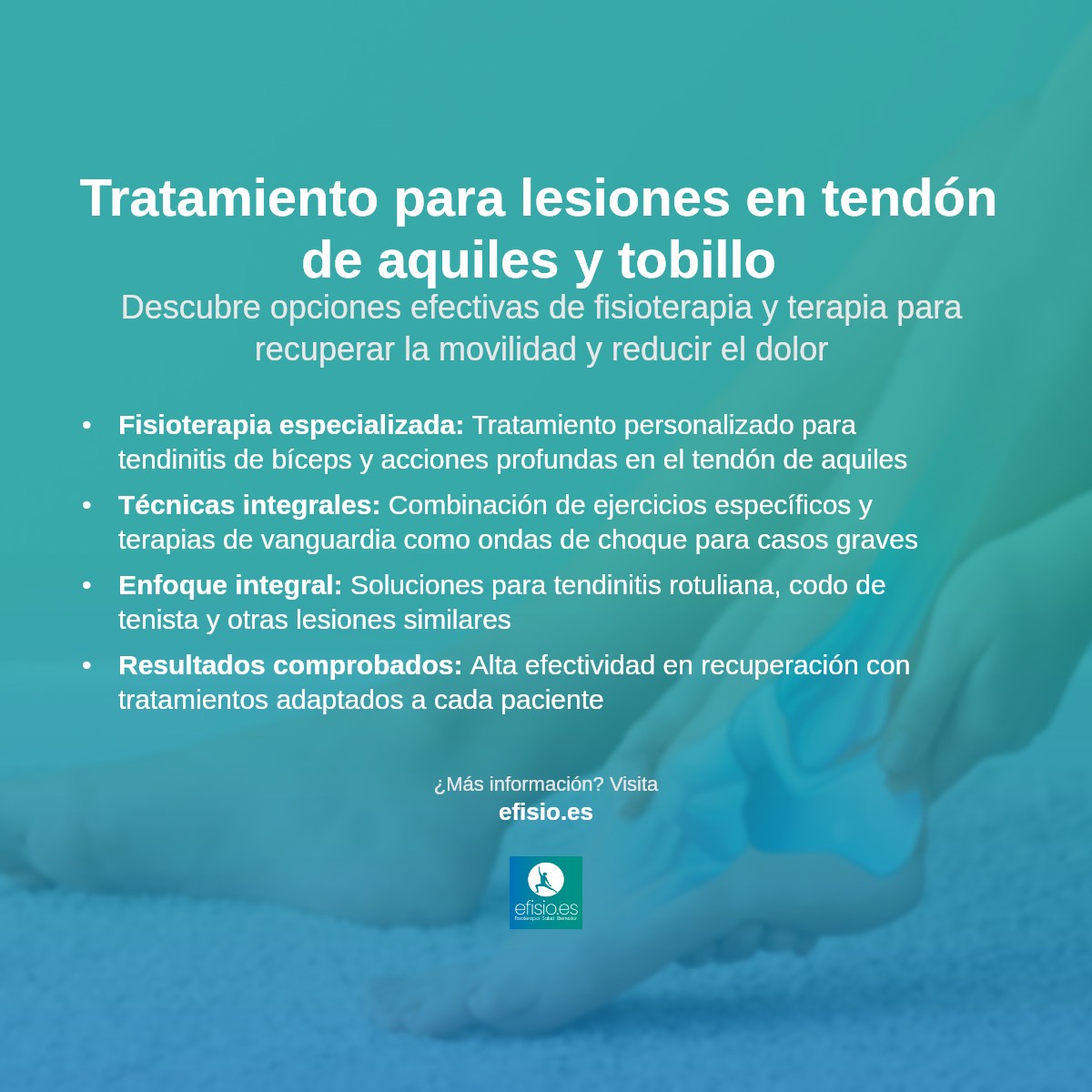 Imagen resumen sobre Lesiones en el tendón de aquiles o en la parte trasera del tobillo