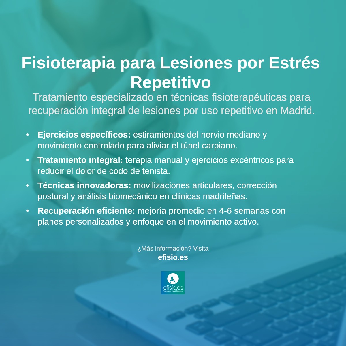 Imagen resumen sobre Lesiones por estrés repetitivo