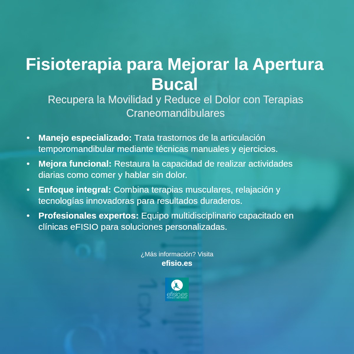 Imagen resumen sobre Limitación de la apertura de la boca