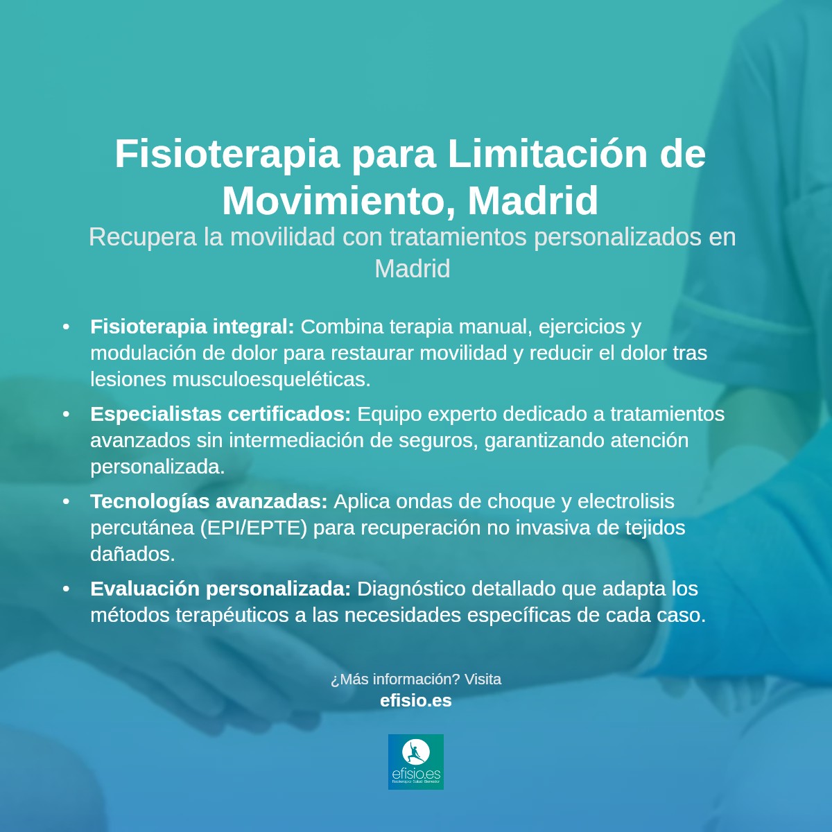 Imagen resumen sobre Limitación de movimiento por lesión