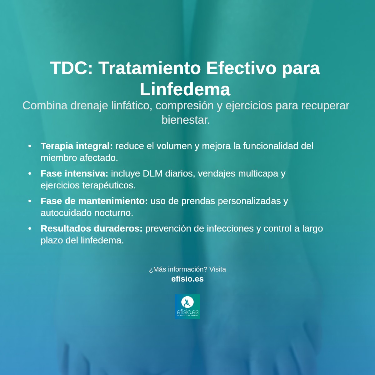 Imagen resumen sobre Linfedema