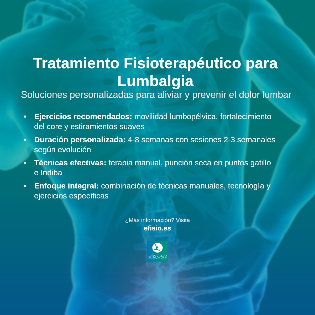 Imagen resumen sobre Lumbalgia