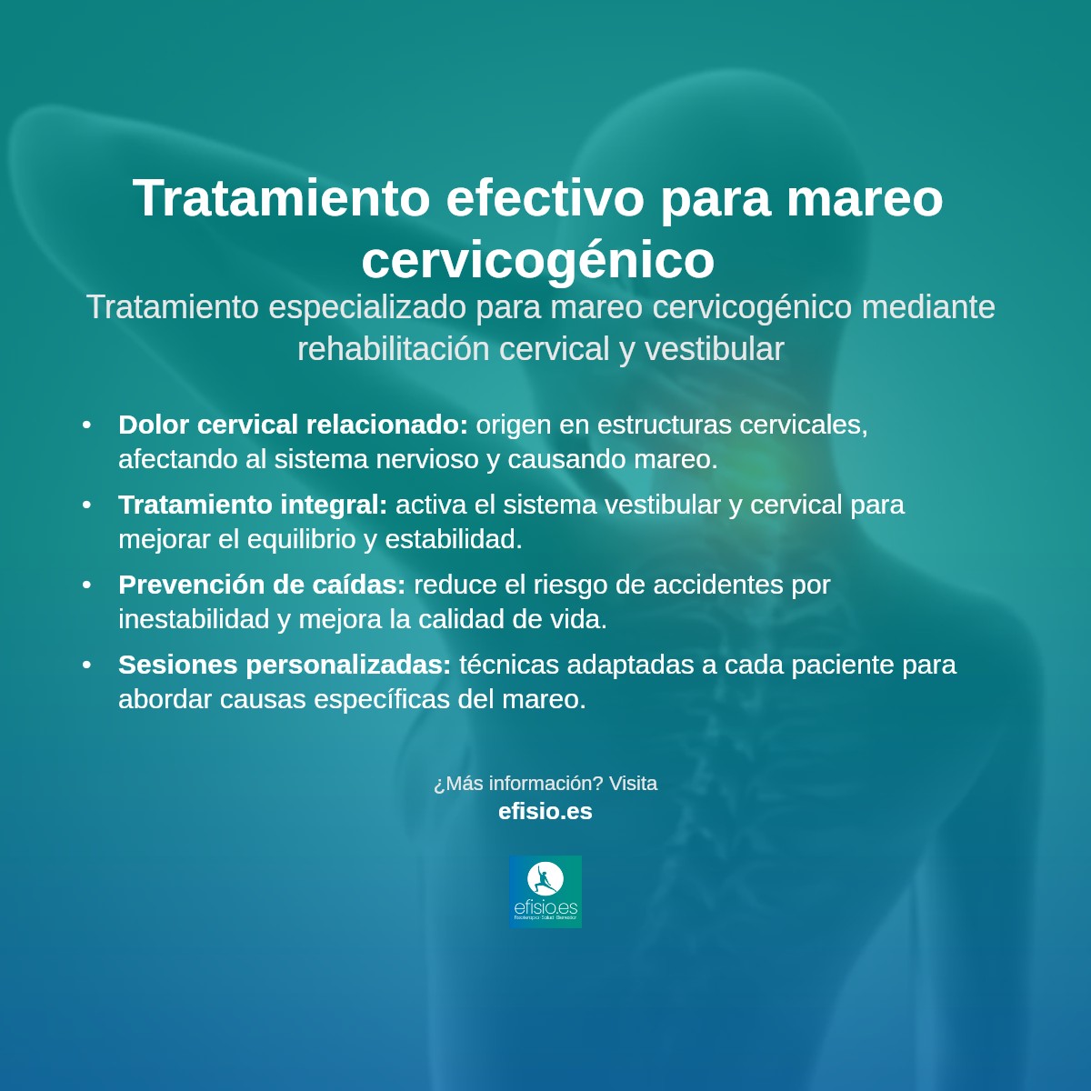 Imagen resumen sobre Mareo Cervicogénico (relacionado con el cuello)