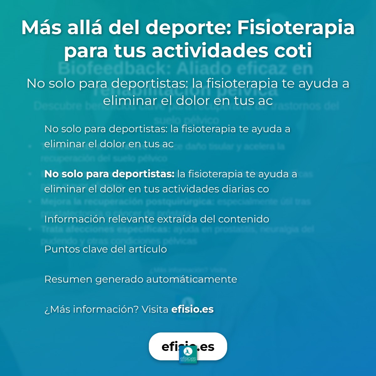 Más allá del deporte: Fisioterapia para tus actividades cotidianas.