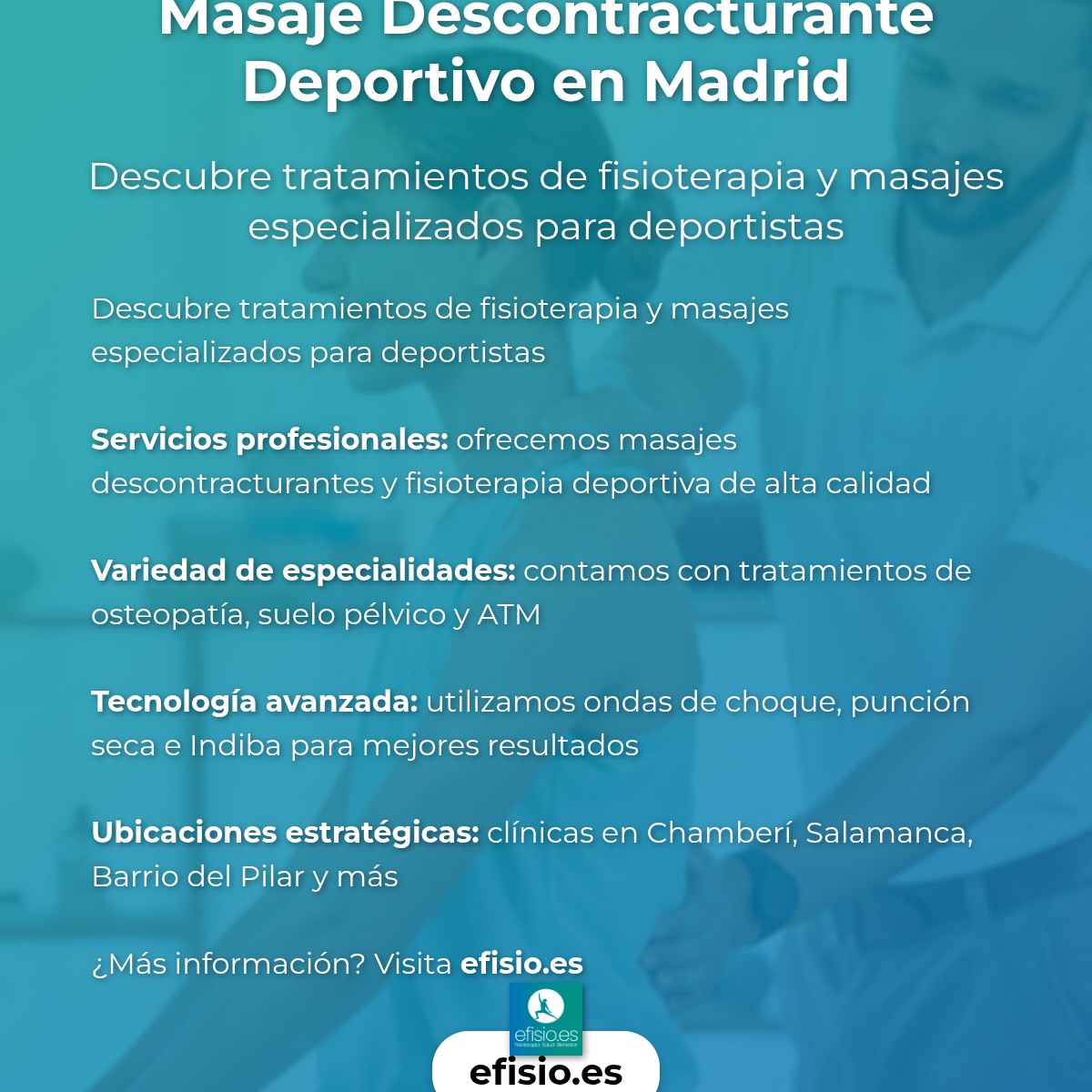 Imagen resumen sobre Masaje Descontracturante Deportivo Madrid