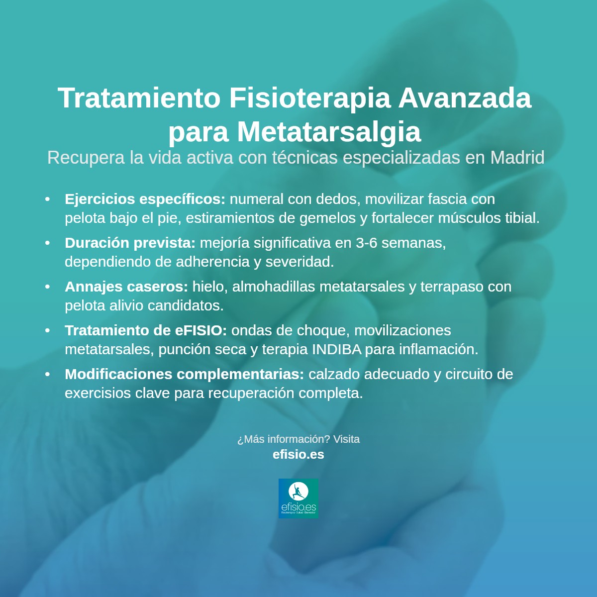 Imagen resumen sobre Metatarsalgia