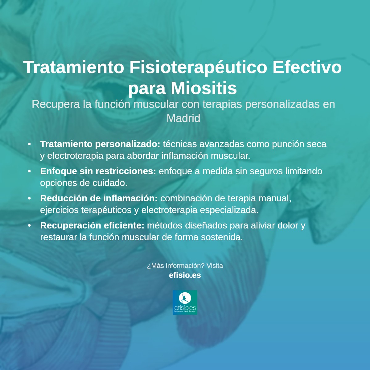 Imagen resumen sobre Miositis (Inflamación del Músculo)