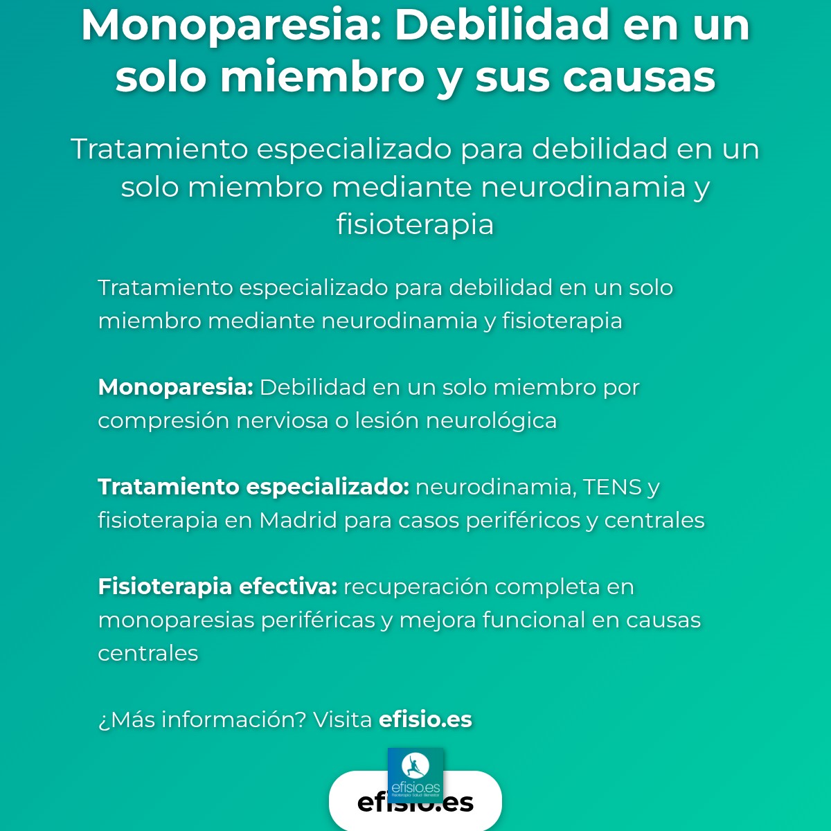 Imagen resumen sobre Monoparesia