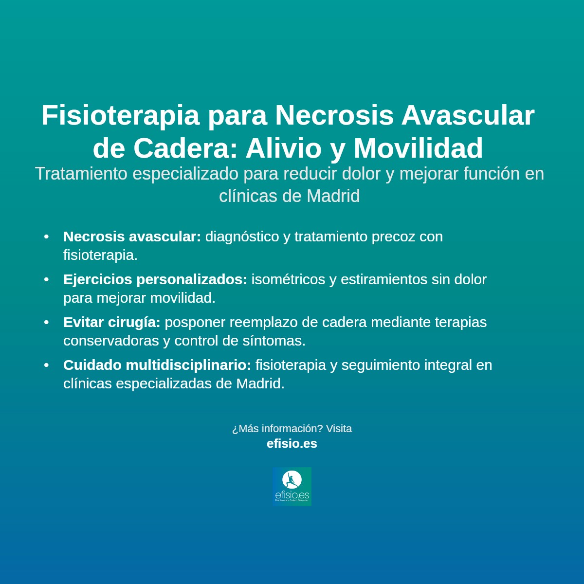 Imagen resumen sobre Necrosis Avascular de la Cadera