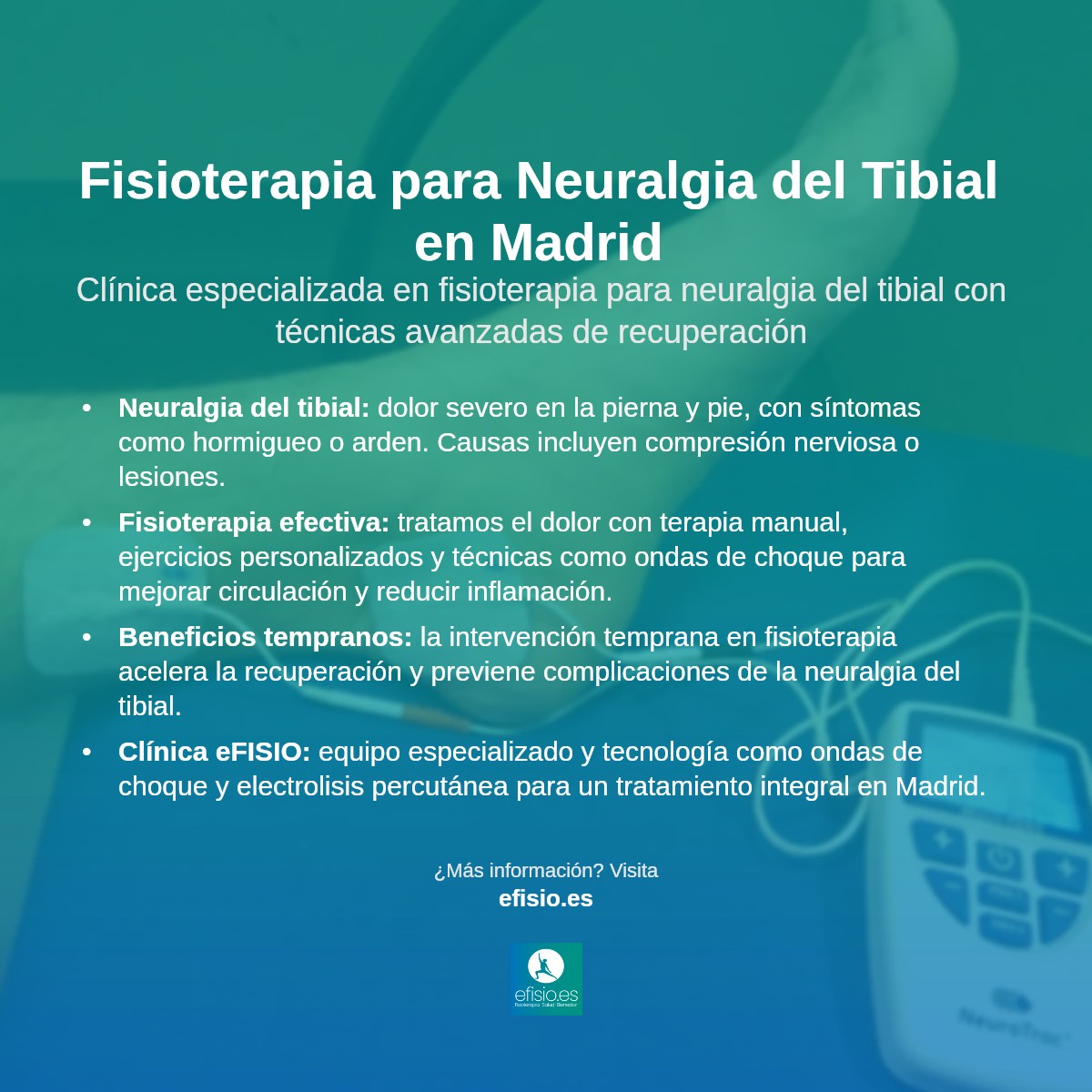 Imagen resumen sobre Neuralgia del Tibial