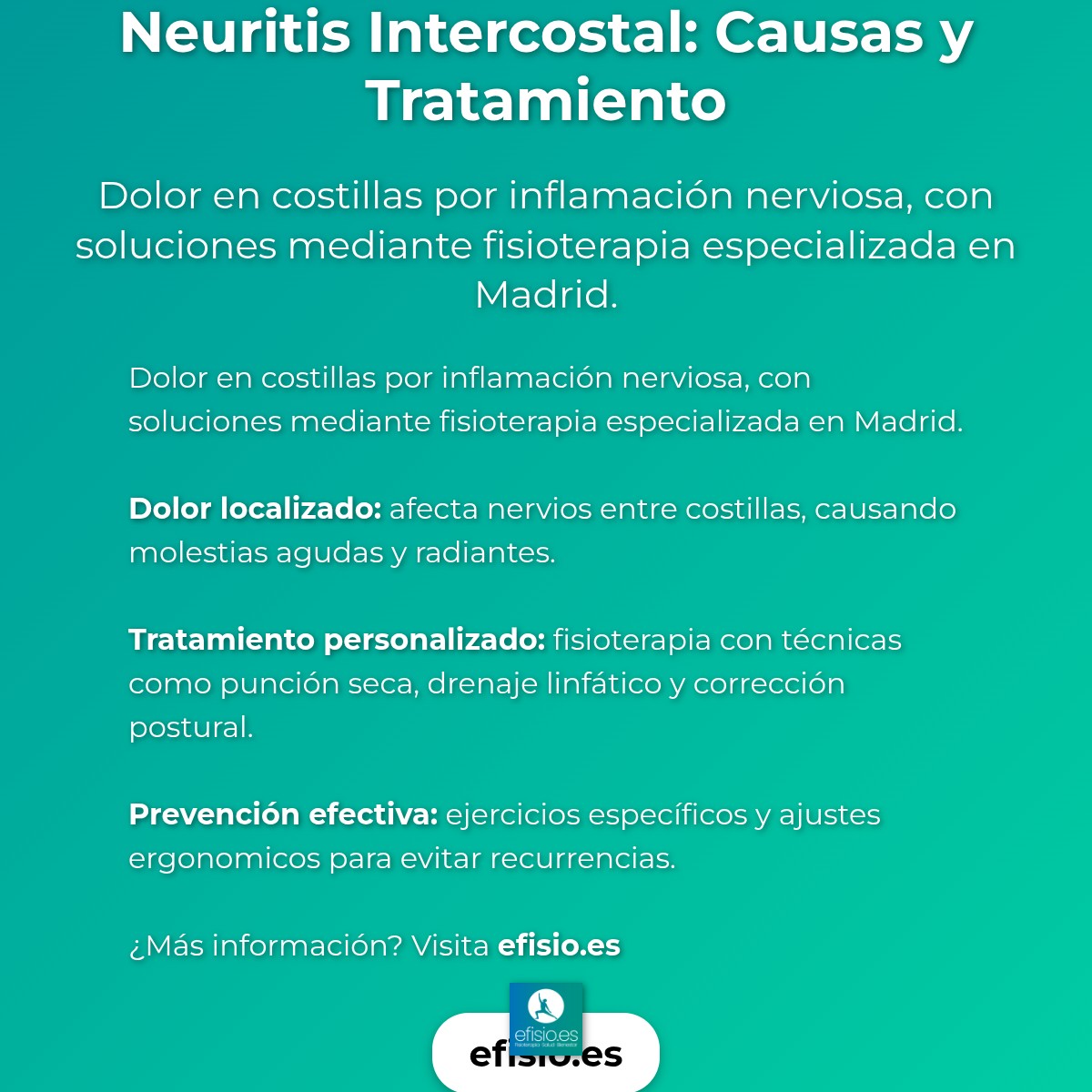Imagen resumen sobre Neuritis Intercostal