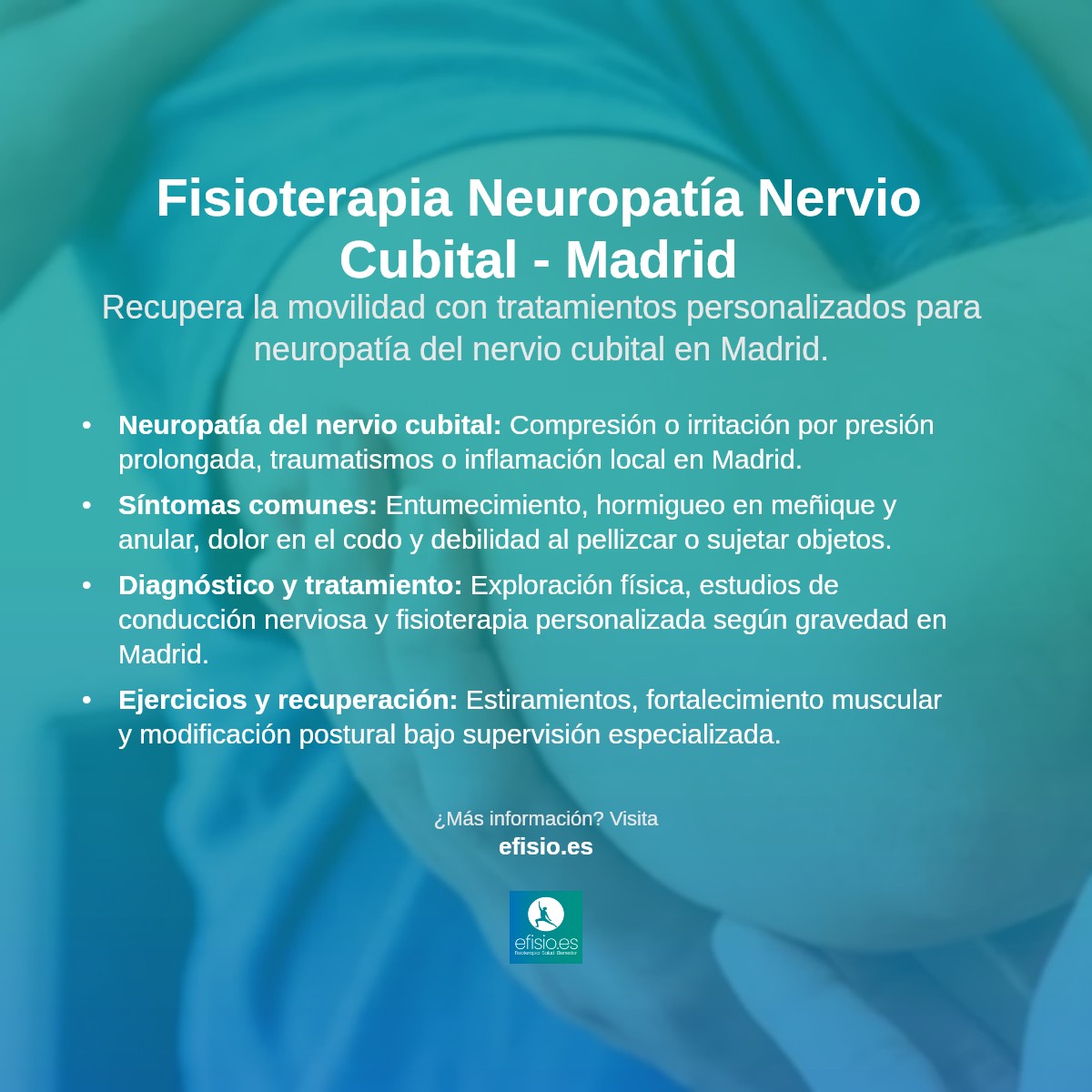 Imagen resumen sobre Neuropatía del Nervio Cubital