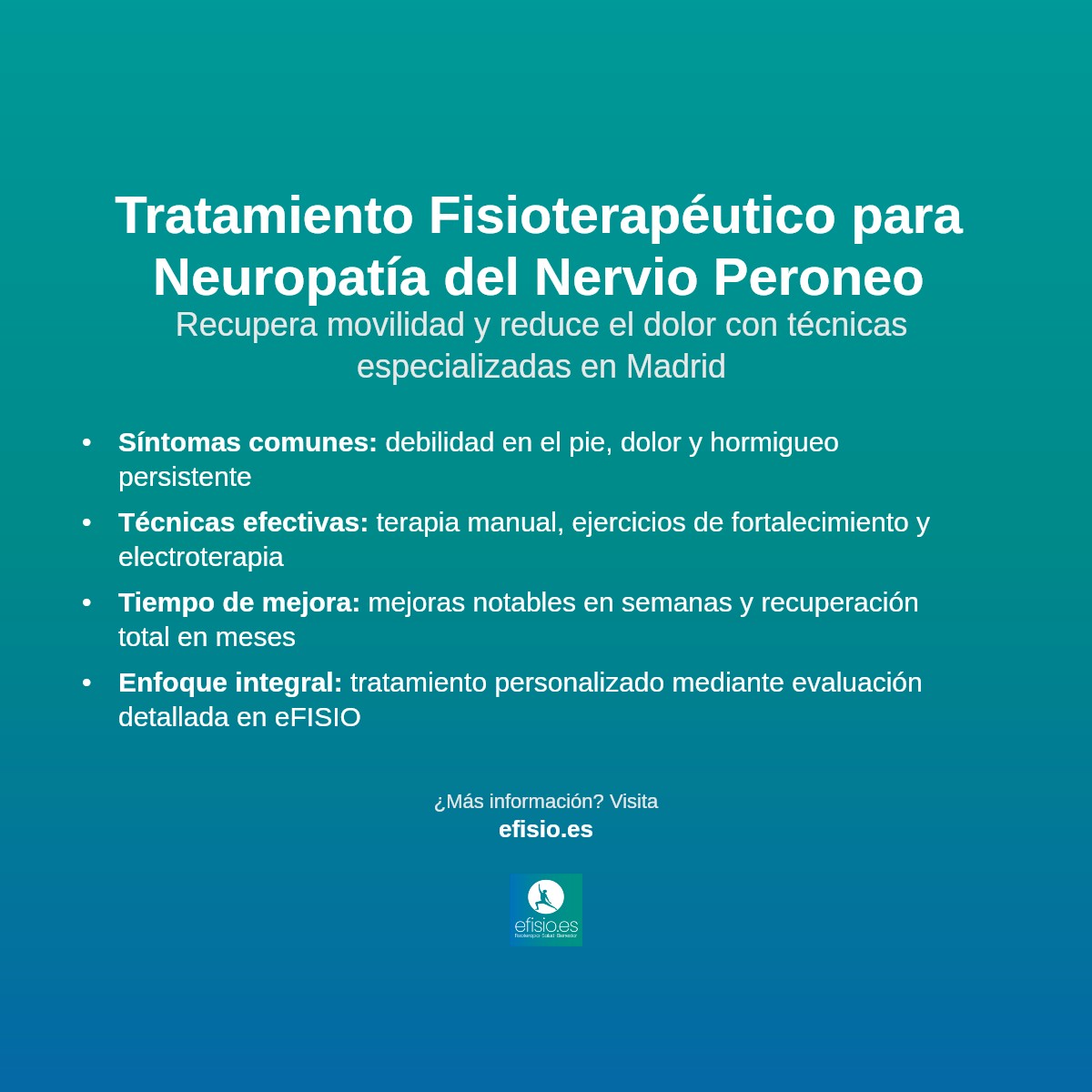 Imagen resumen sobre Neuropatía del Nervio Peroneo