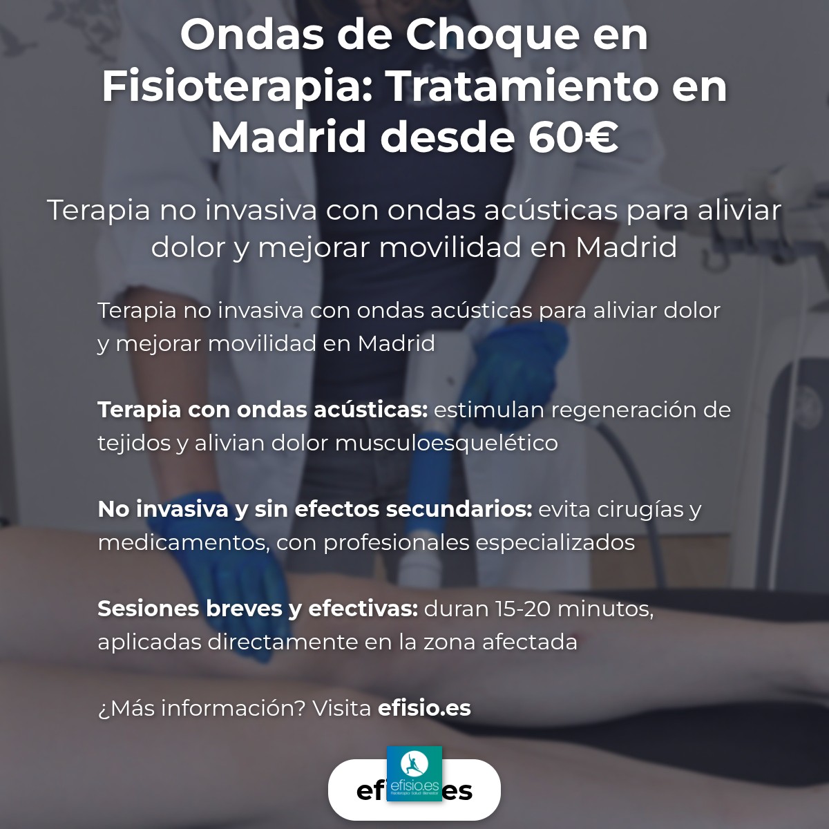 Imagen resumen sobre Ondas de Choque en Fisioterapia: Tratamiento en Madrid desde 60€