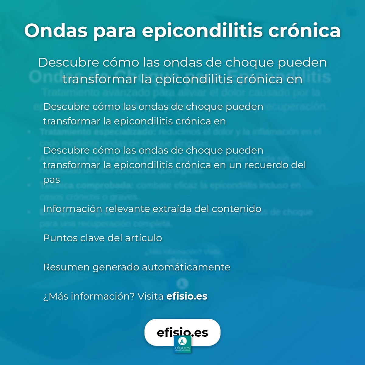 Ondas para epicondilitis crónica