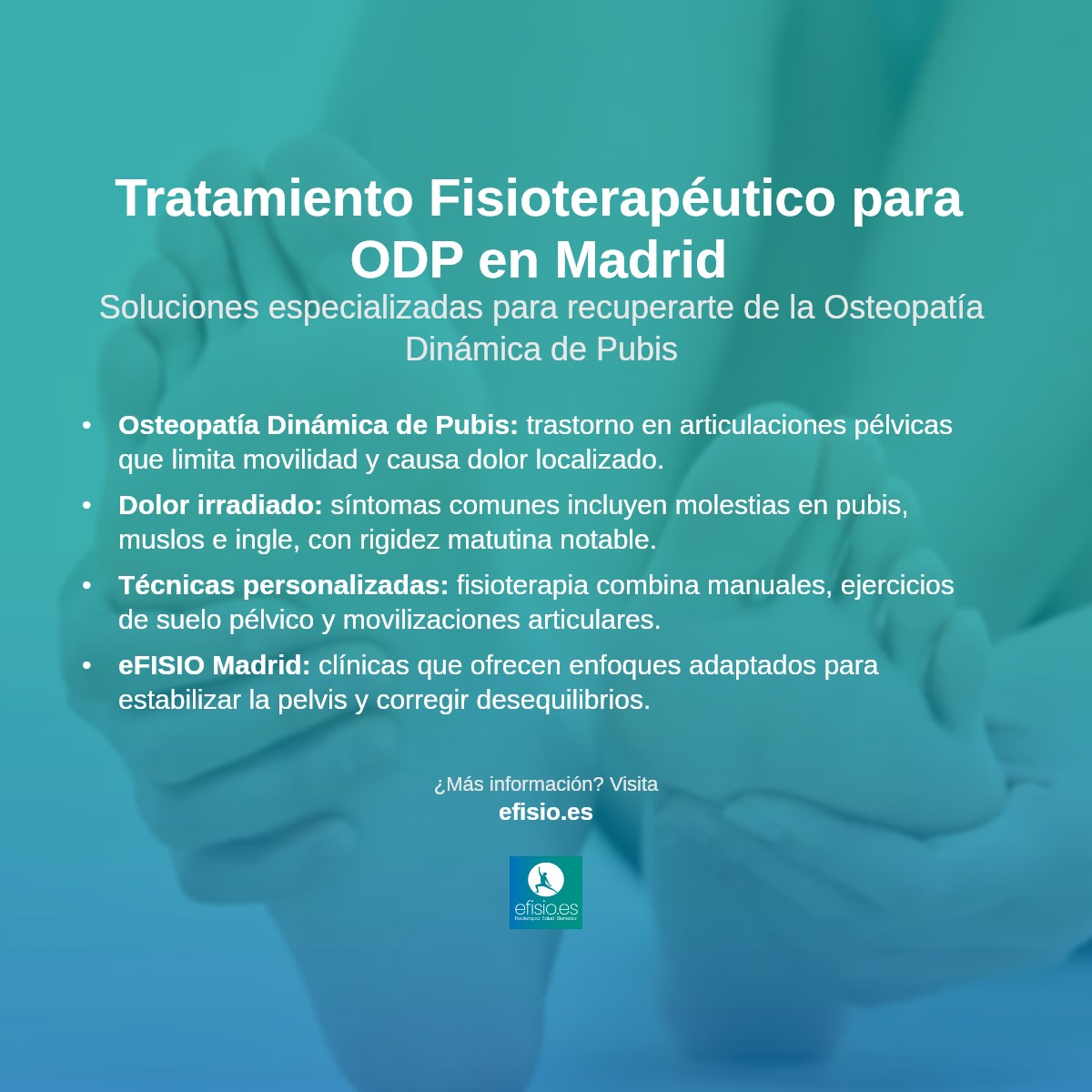 Imagen resumen sobre Osteopatía Dinámica de Pubis