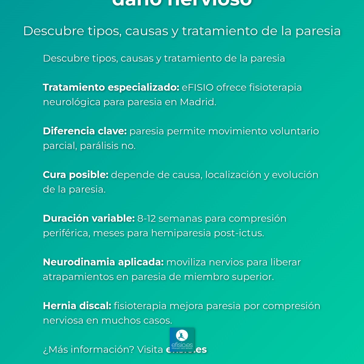 Imagen resumen sobre Paresia