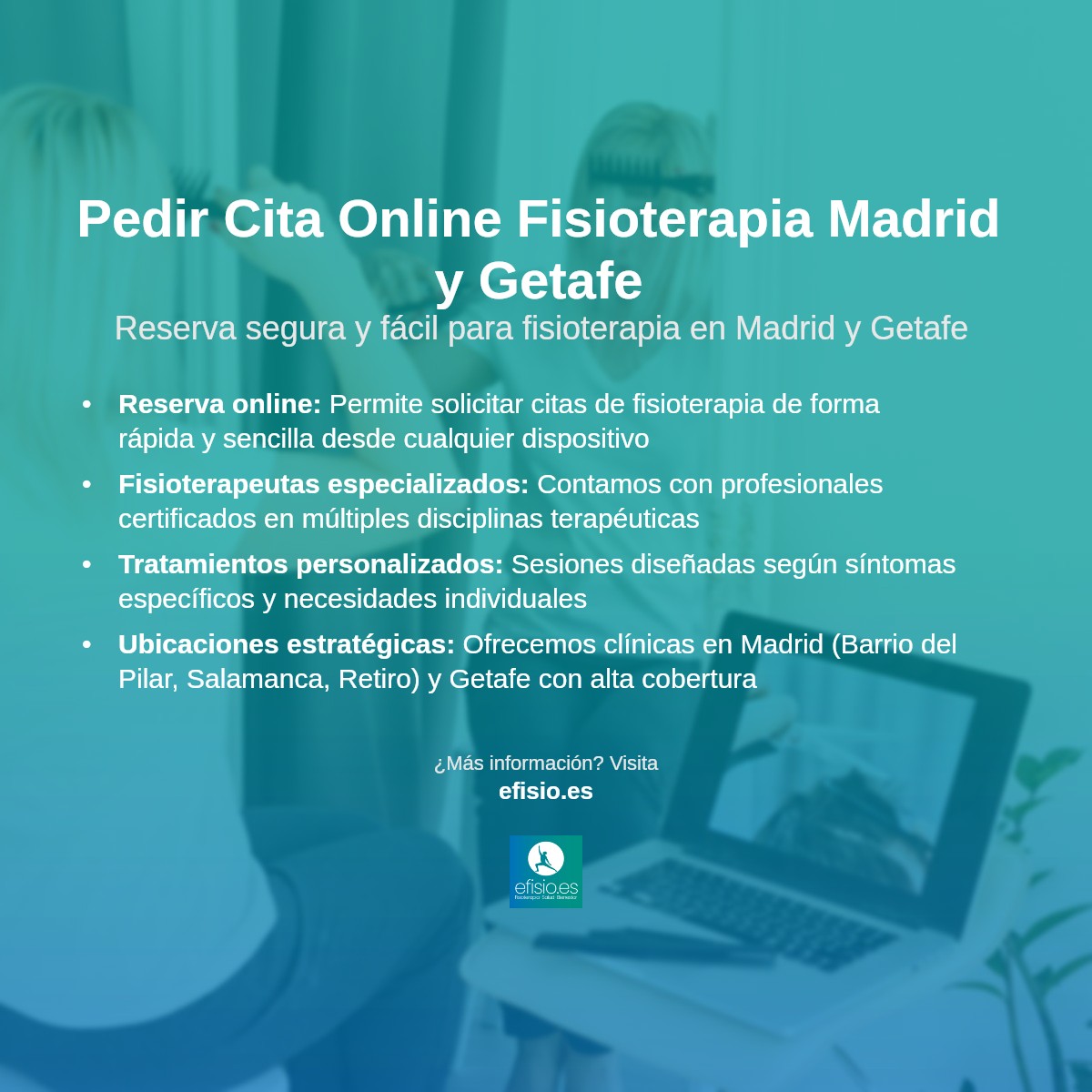 Imagen resumen sobre Pedir Cita Online Fisioterapia Madrid y Getafe