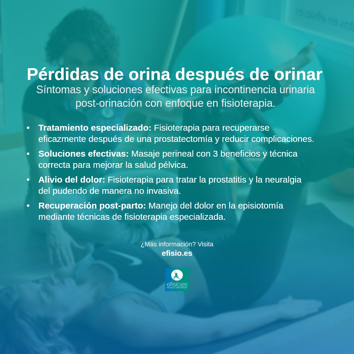 Imagen resumen sobre Pérdidas de orina después de orinar