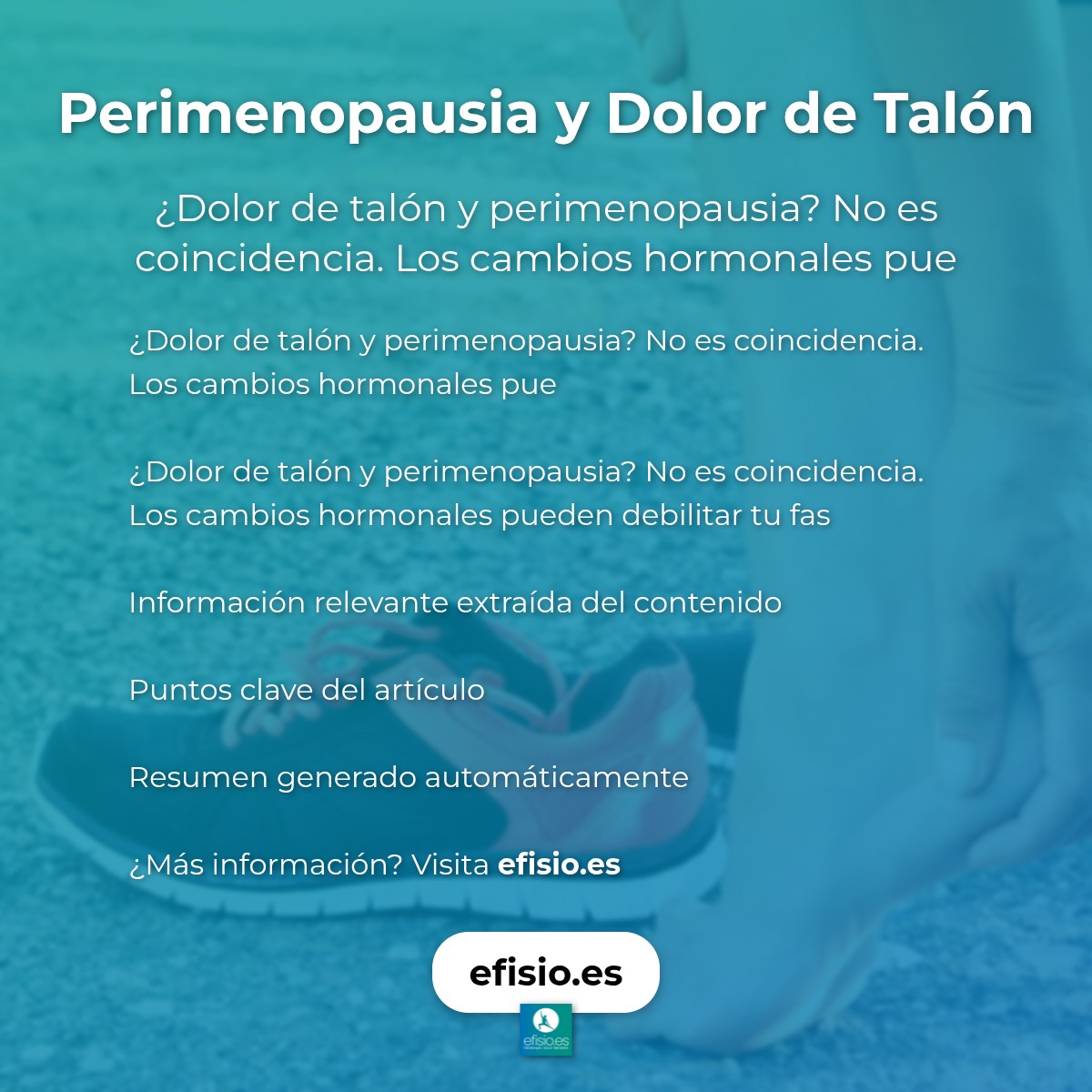 Perimenopausia y Dolor de Talón
