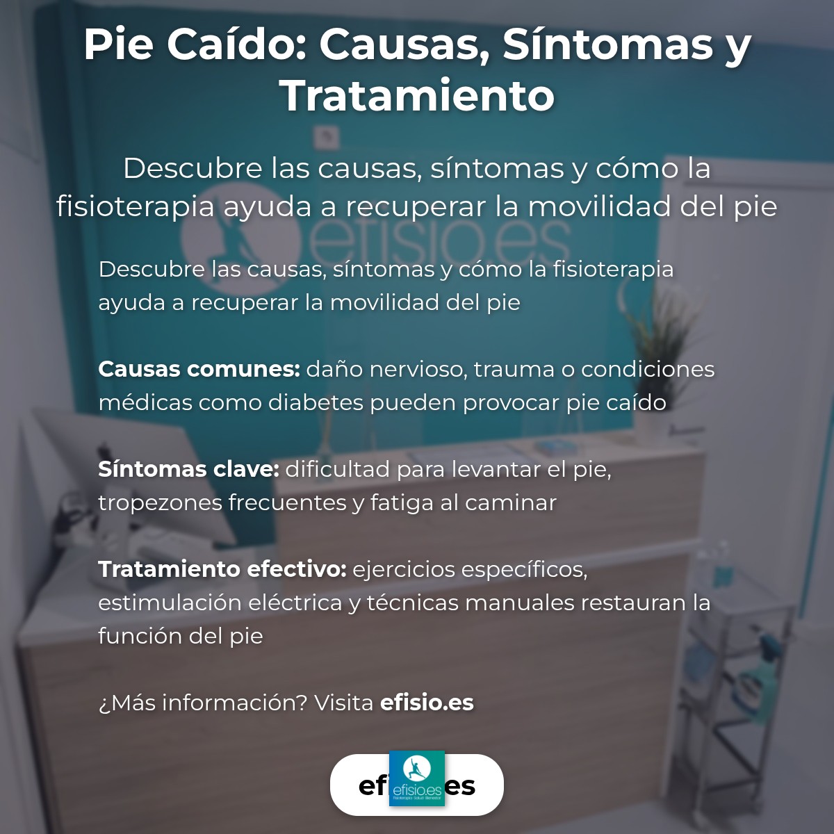 Imagen resumen sobre Pie Caído (Parálisis del Nervio Peroneo)