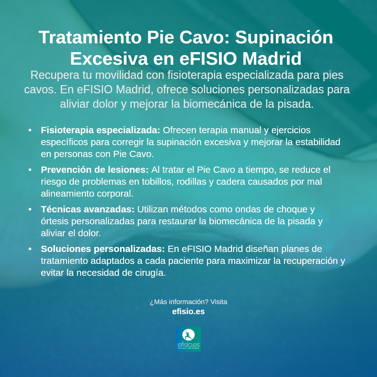 Imagen resumen sobre Pie Cavo (Supinación Excesiva)
