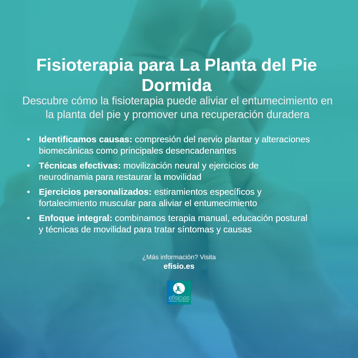 Imagen resumen sobre Planta del pie dormida