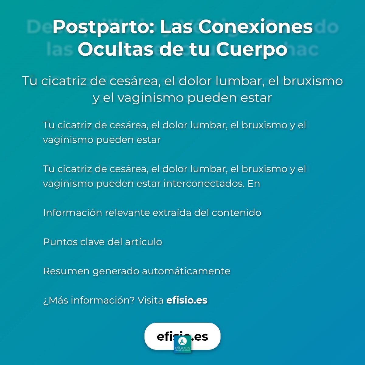 Postparto: Las Conexiones Ocultas de tu Cuerpo