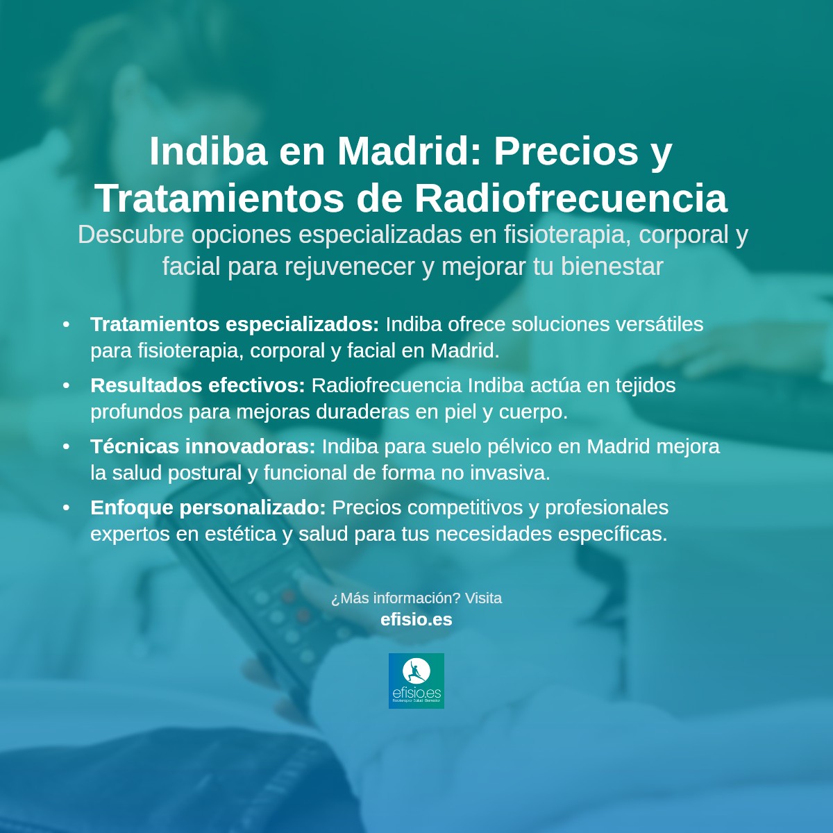 Imagen resumen sobre Precio radiofrecuencia Indiba Madrid