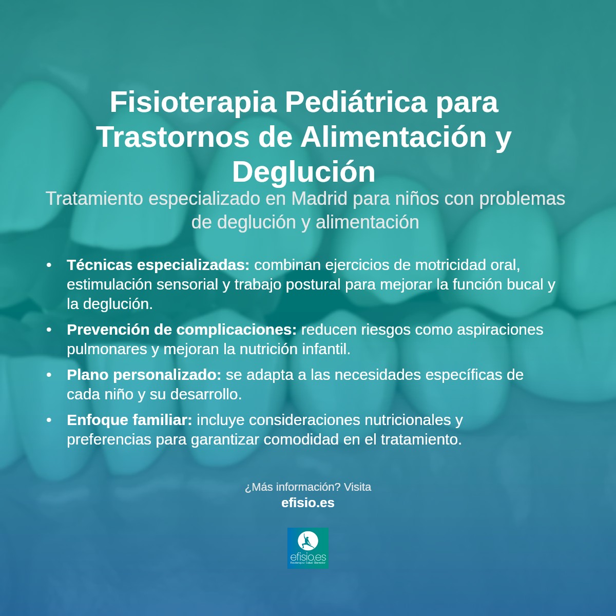 Imagen resumen sobre Problemas de Alimentación y Deglución