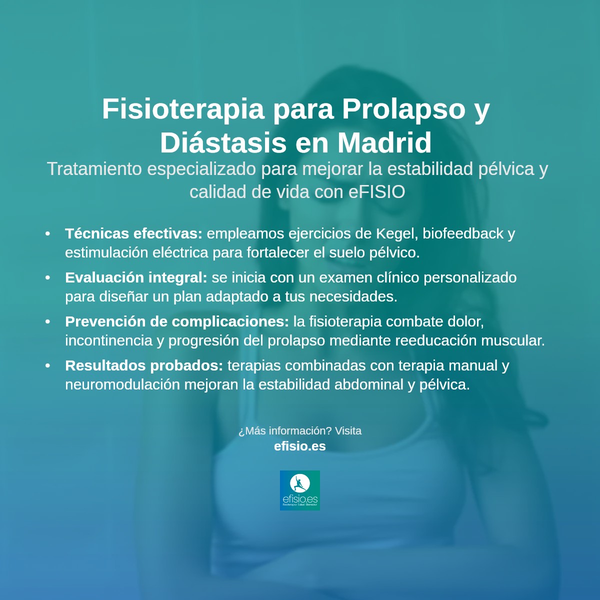 Imagen resumen sobre Prolapso de órganos pélvicos relacionado con diástasis