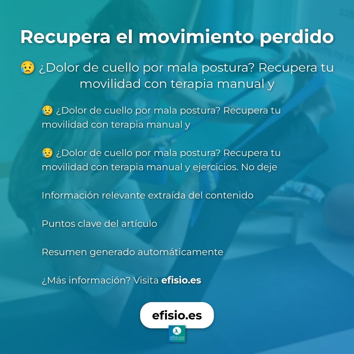 Recupera el movimiento perdido