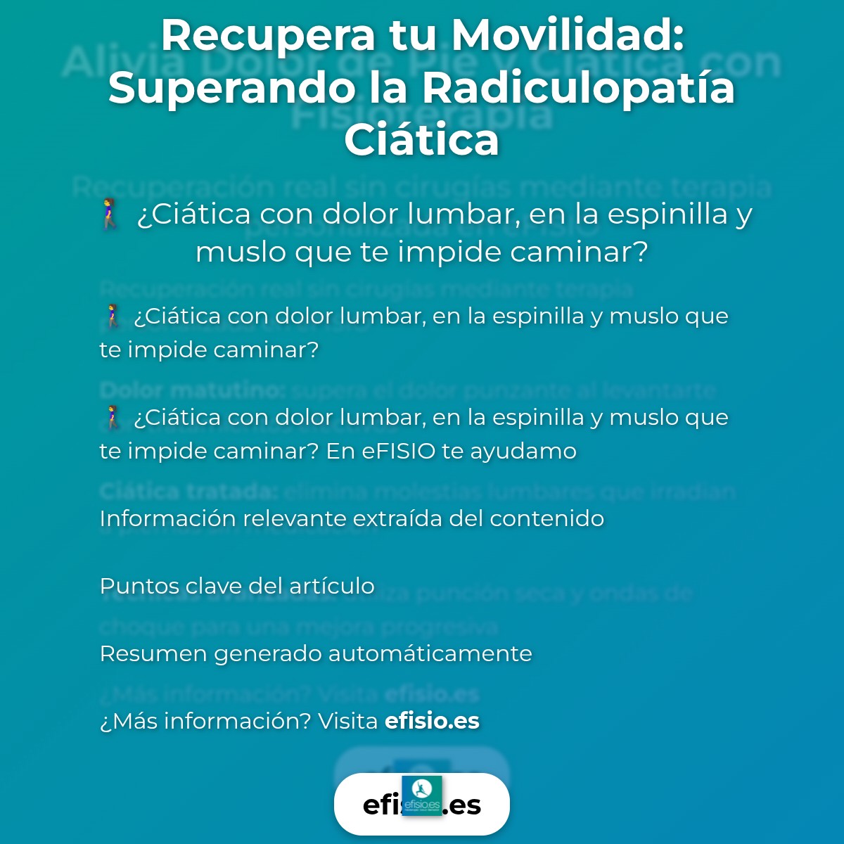 Recupera tu Movilidad: Superando la Radiculopatía Ciática