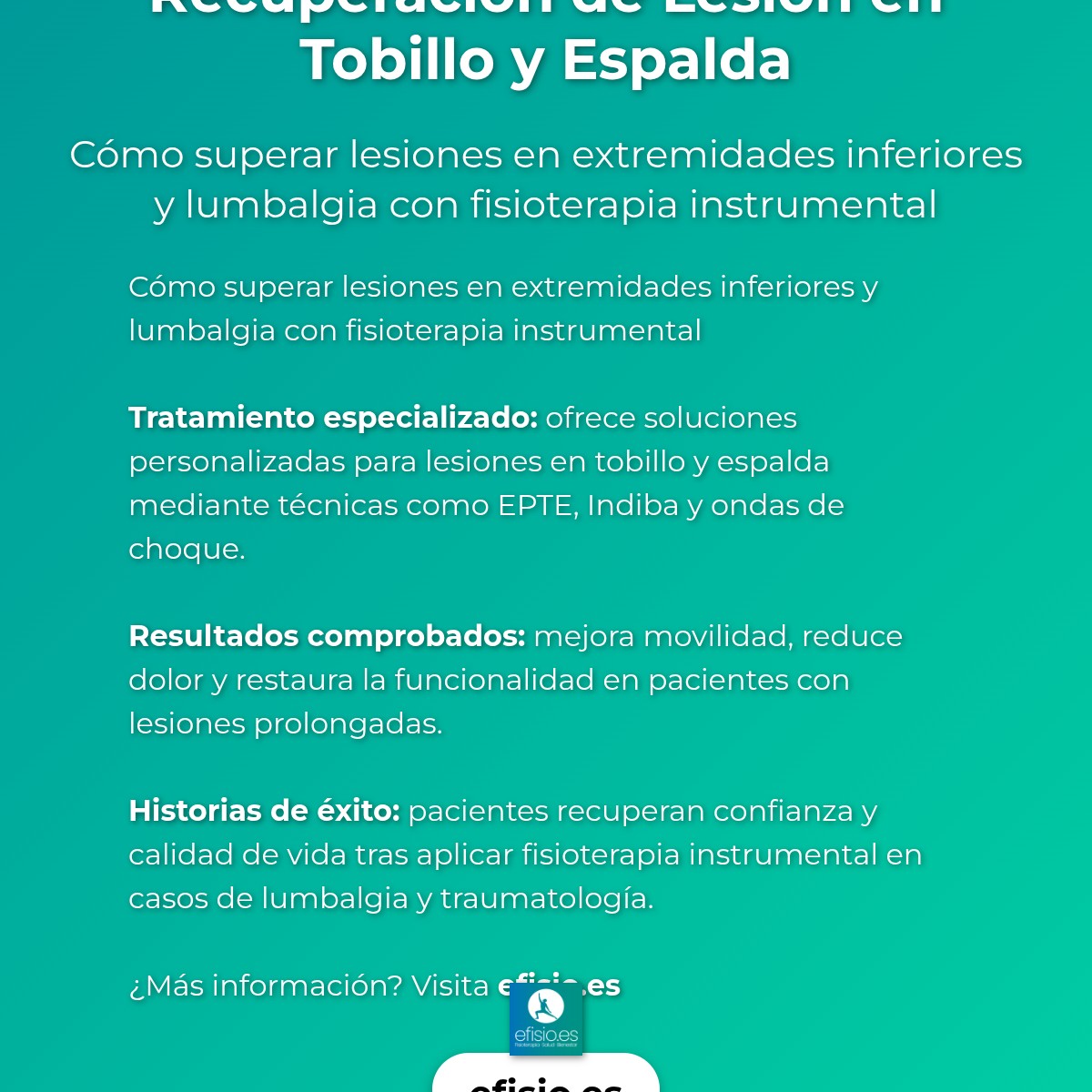 Imagen resumen sobre Recuperación de Lesión en Tobillo y Espalda