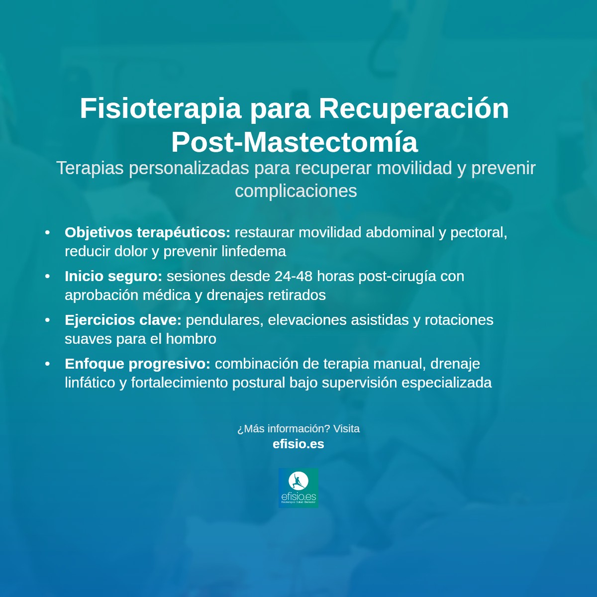 Imagen resumen sobre Recuperación de Mastectomía