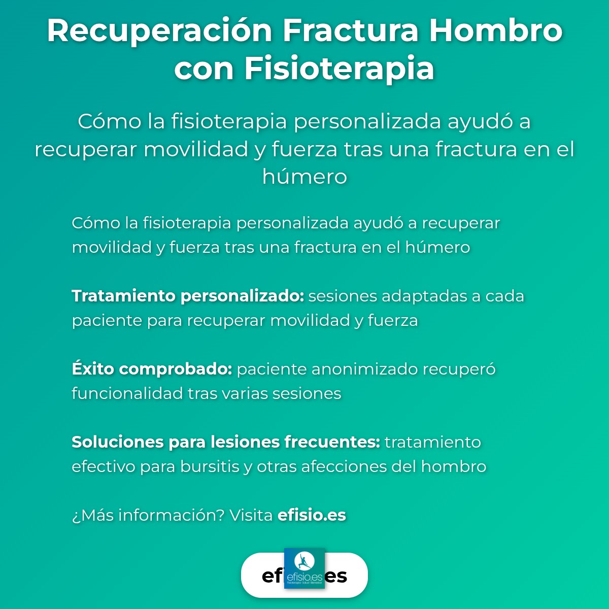 Imagen resumen sobre Recuperación Fractura Hombro con Fisioterapia