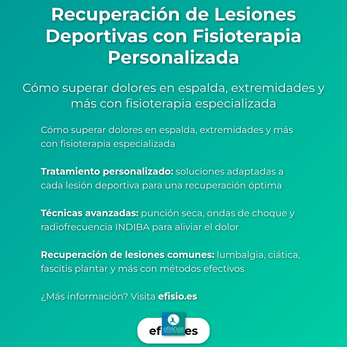 Imagen resumen sobre Recuperación Lesiones Deportivas con Fisioterapia