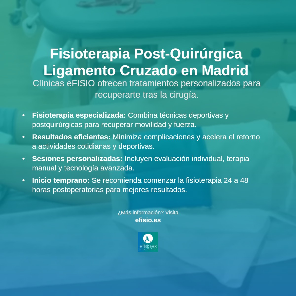 Imagen resumen sobre Recuperación Post-Cirugía de Ligamento Cruzado