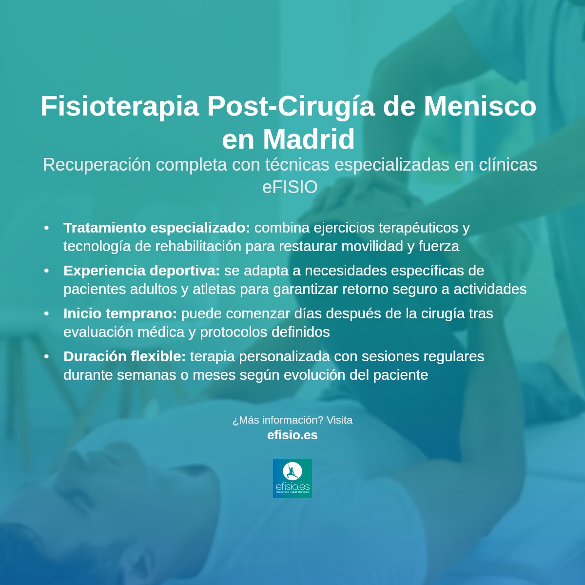 Imagen resumen sobre Recuperación Post-Cirugía de Menisco