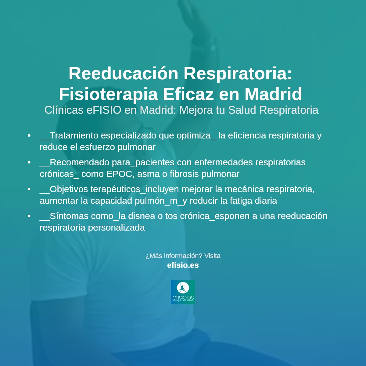 Imagen resumen sobre Reeducación Respiratoria