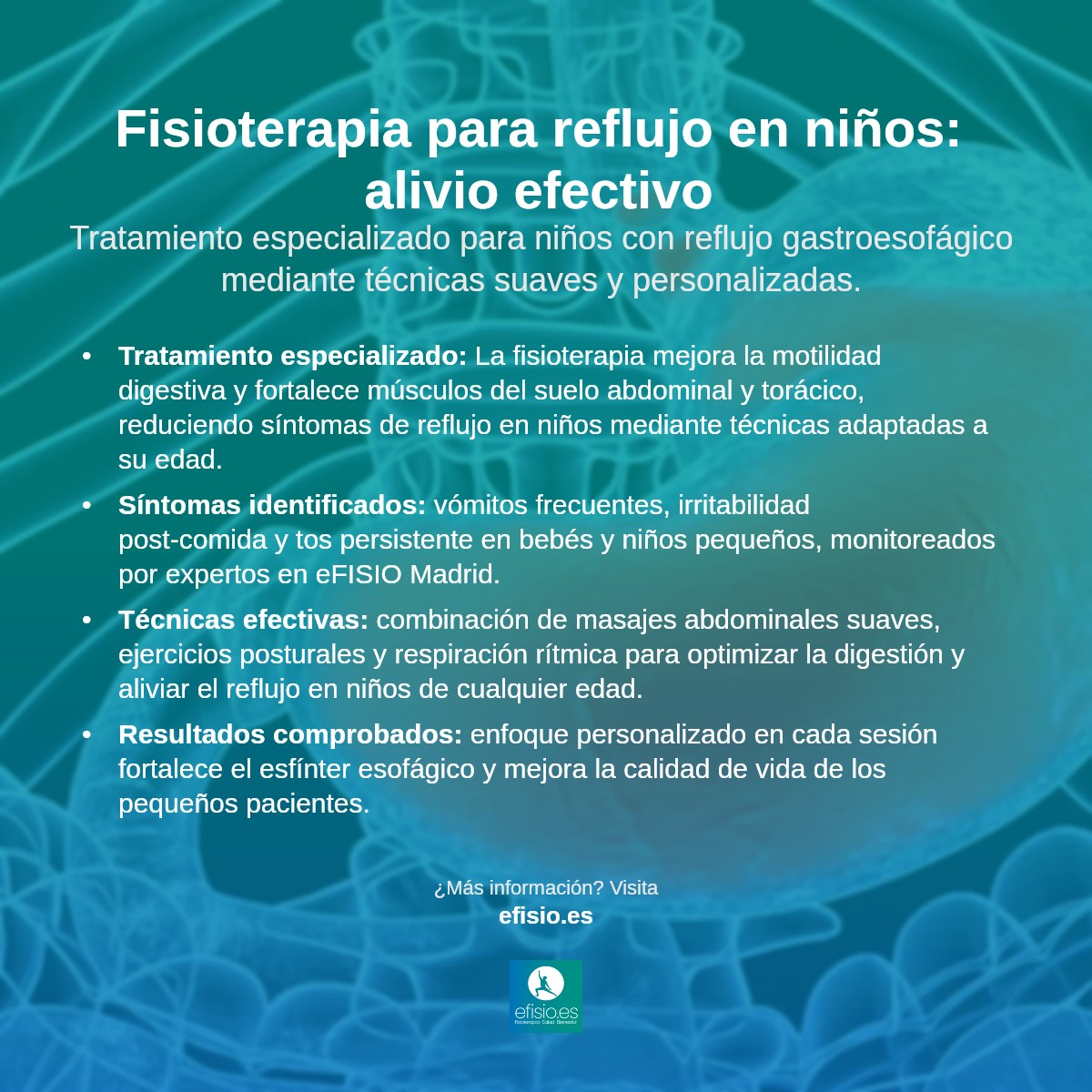 Imagen resumen sobre Reflujo gastroesofágico en pediatría