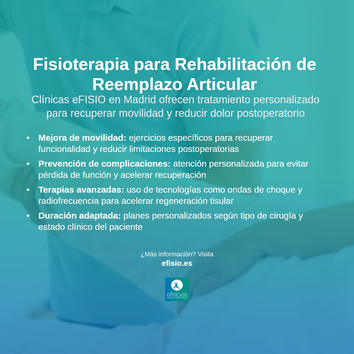 Imagen resumen sobre Rehabilitación de Reemplazo Articular