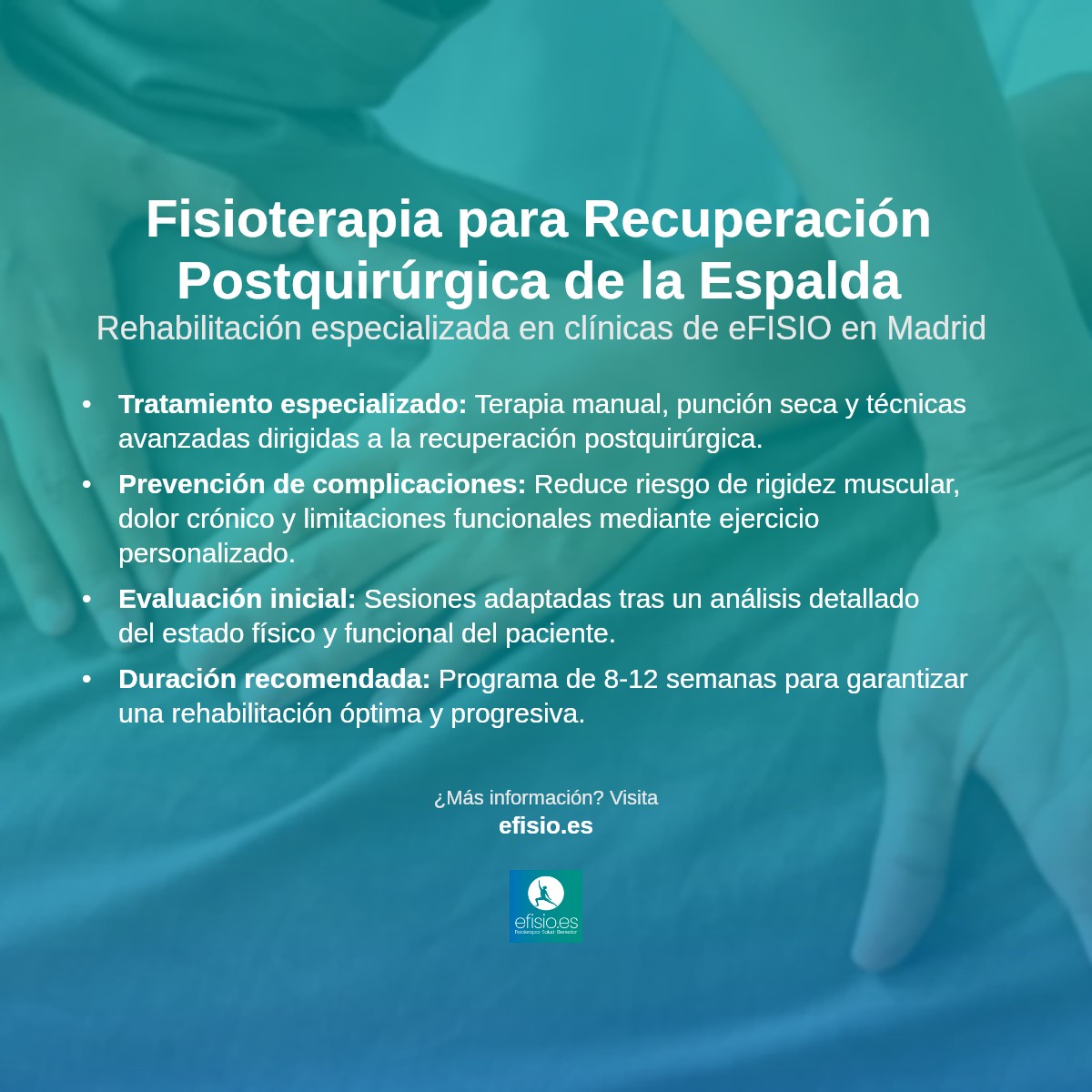 Imagen resumen sobre Rehabilitación después de Cirugía de Espalda